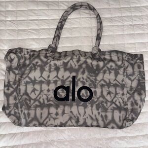 Alo Gray Patterned Tote Bag